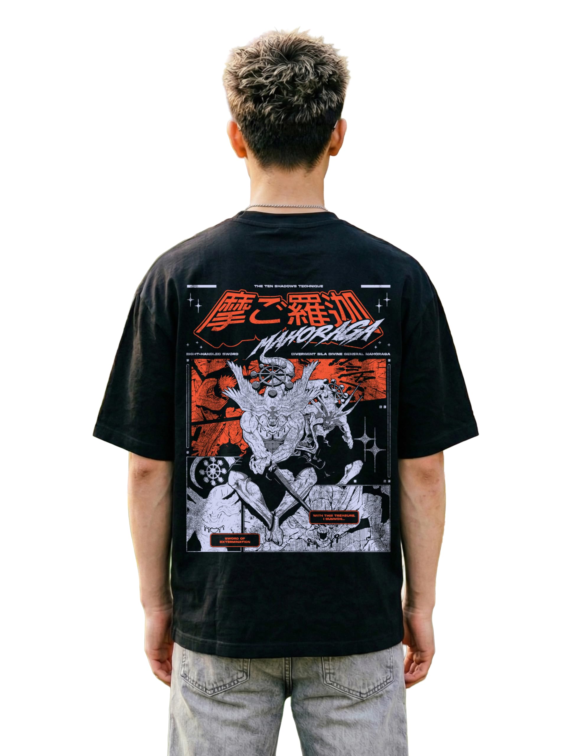 Buy swiftrux Mens Jjk Mahoraga Oversized Anime French Terry Cotton